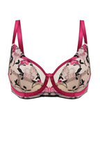 Orchid - reggiseno n tulle trasparente con ricamo floreale