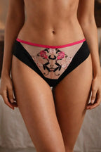 Orchid - slip brasiliano da donna in tulle ricamato