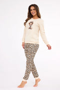 Panther | pigiama da donna in cotone con pantaloni fantasia