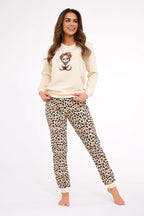 Panther | pigiama da donna in cotone con pantaloni fantasia