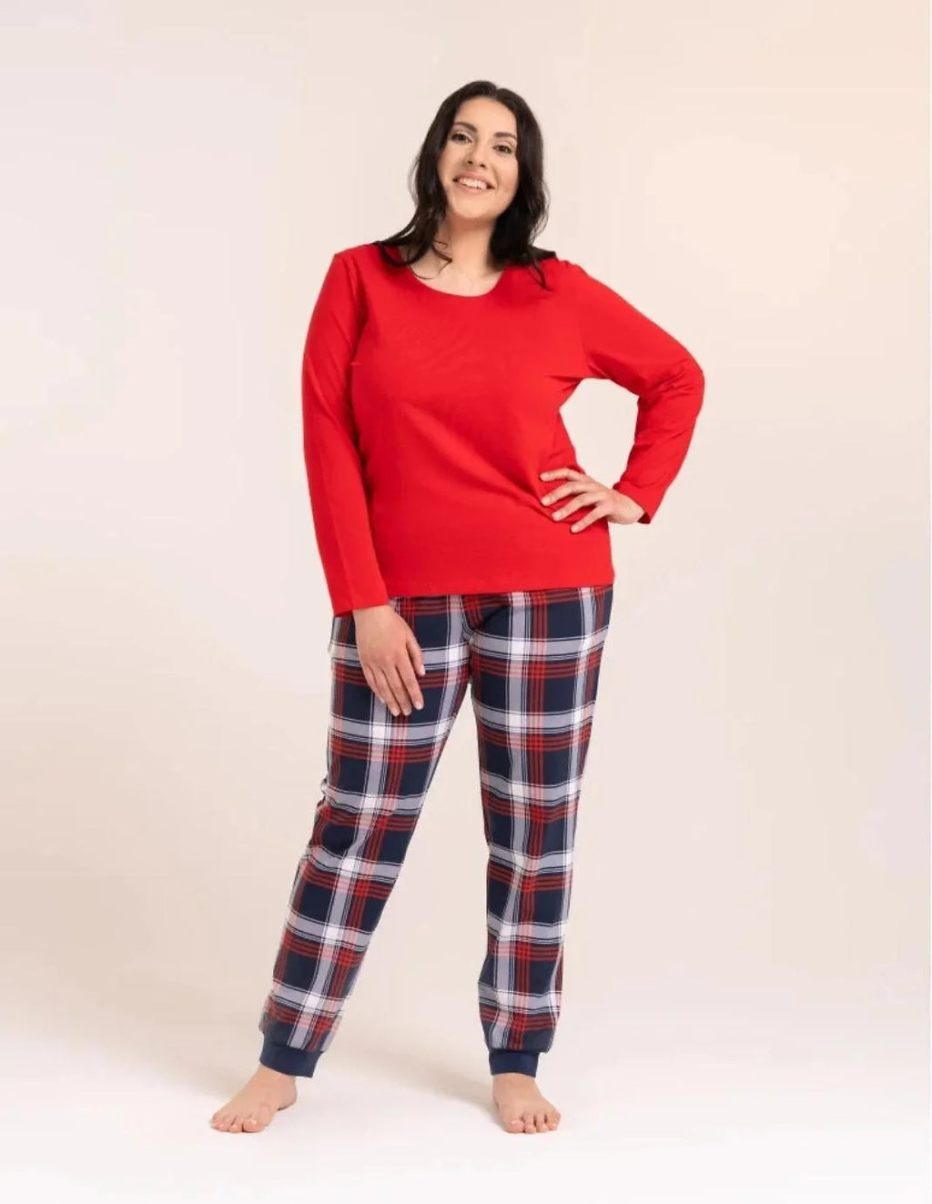 Pdd4300-026 - pigiama donna in cotone a manica lunga