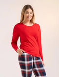 Pdd4300-026 - pigiama donna in cotone a manica lunga