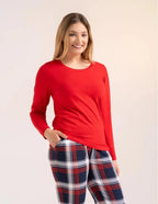 Pdd4300-026 - pigiama donna in cotone a manica lunga