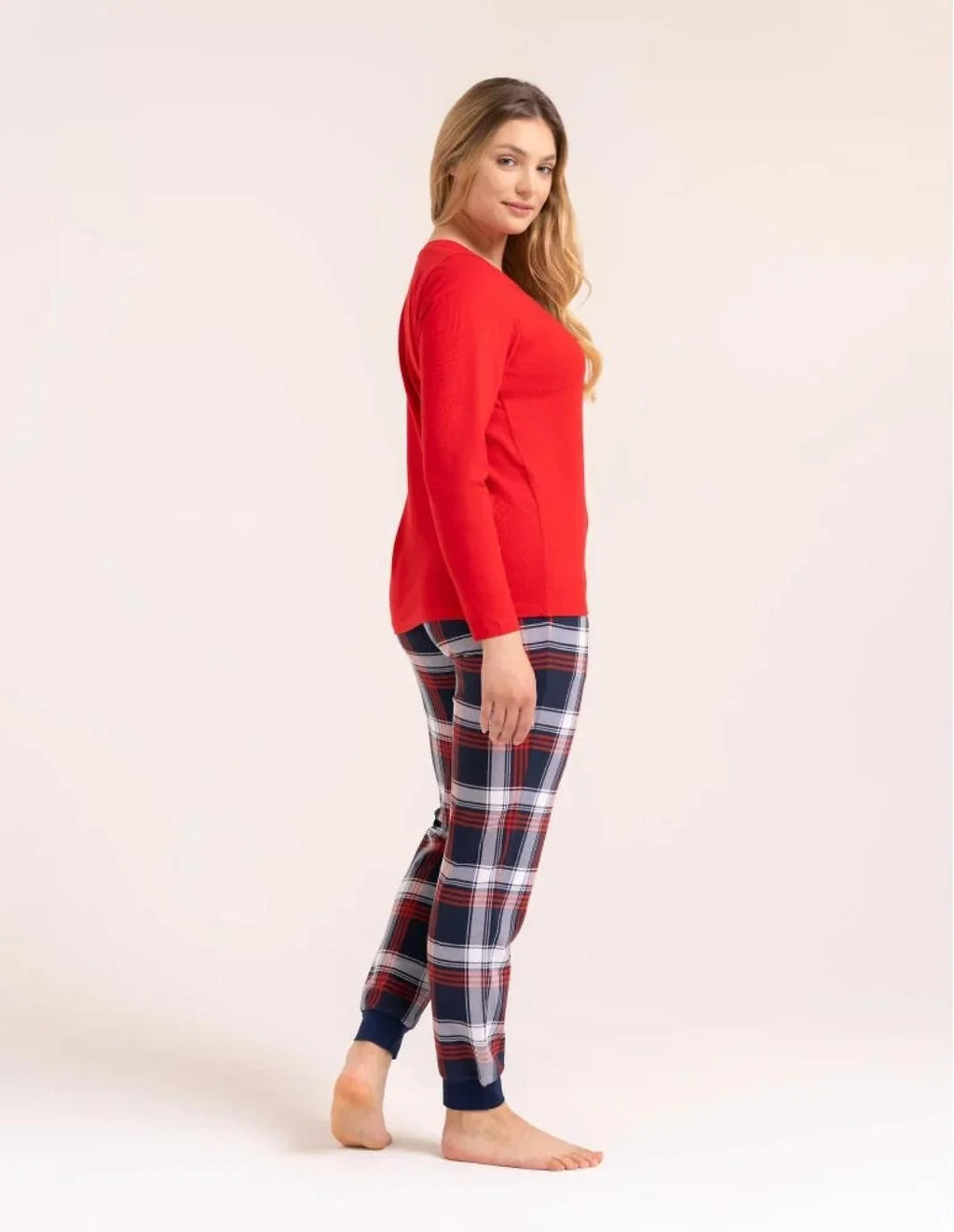 Pdd4300-026 - pigiama donna in cotone a manica lunga