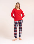 Pdd4300-026 - pigiama donna in cotone a manica lunga