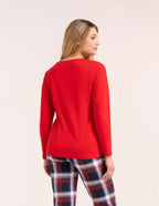 Pdd4300-026 - pigiama donna in cotone a manica lunga