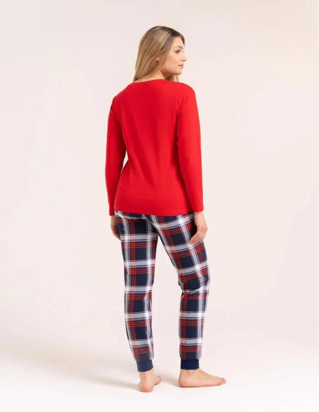 Pdd4300-026 - pigiama donna in cotone a manica lunga