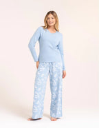 Pdd4500-011 - pigiama donna in cotone a manica lunga