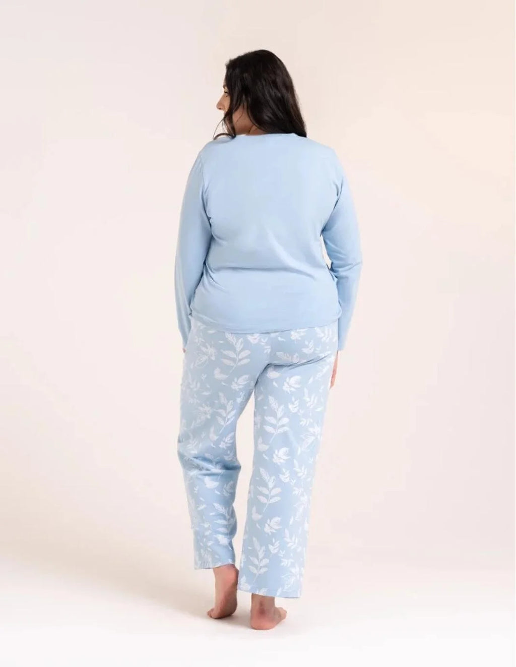 Pdd4500-011 - pigiama donna in cotone a manica lunga