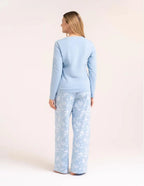 Pdd4500-011 - pigiama donna in cotone a manica lunga