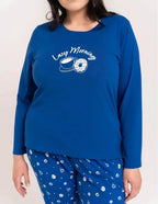 Pdd4500-013 - pigiama donna in cotone a manica lunga