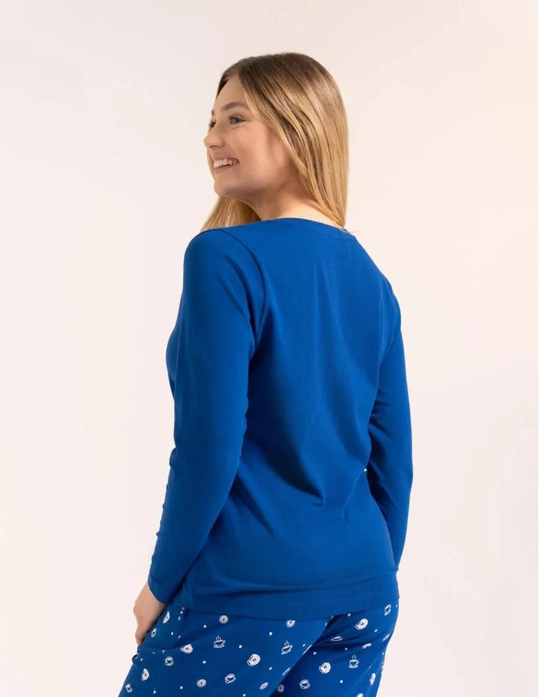 Pdd4500-013 - pigiama donna in cotone a manica lunga