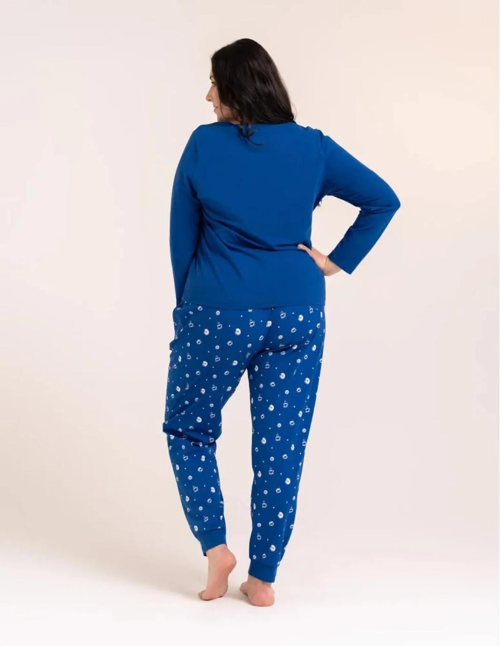 Pdd4500-013 - pigiama donna in cotone a manica lunga