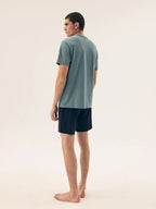 Pigiama corto in 100% cotone - core - surf