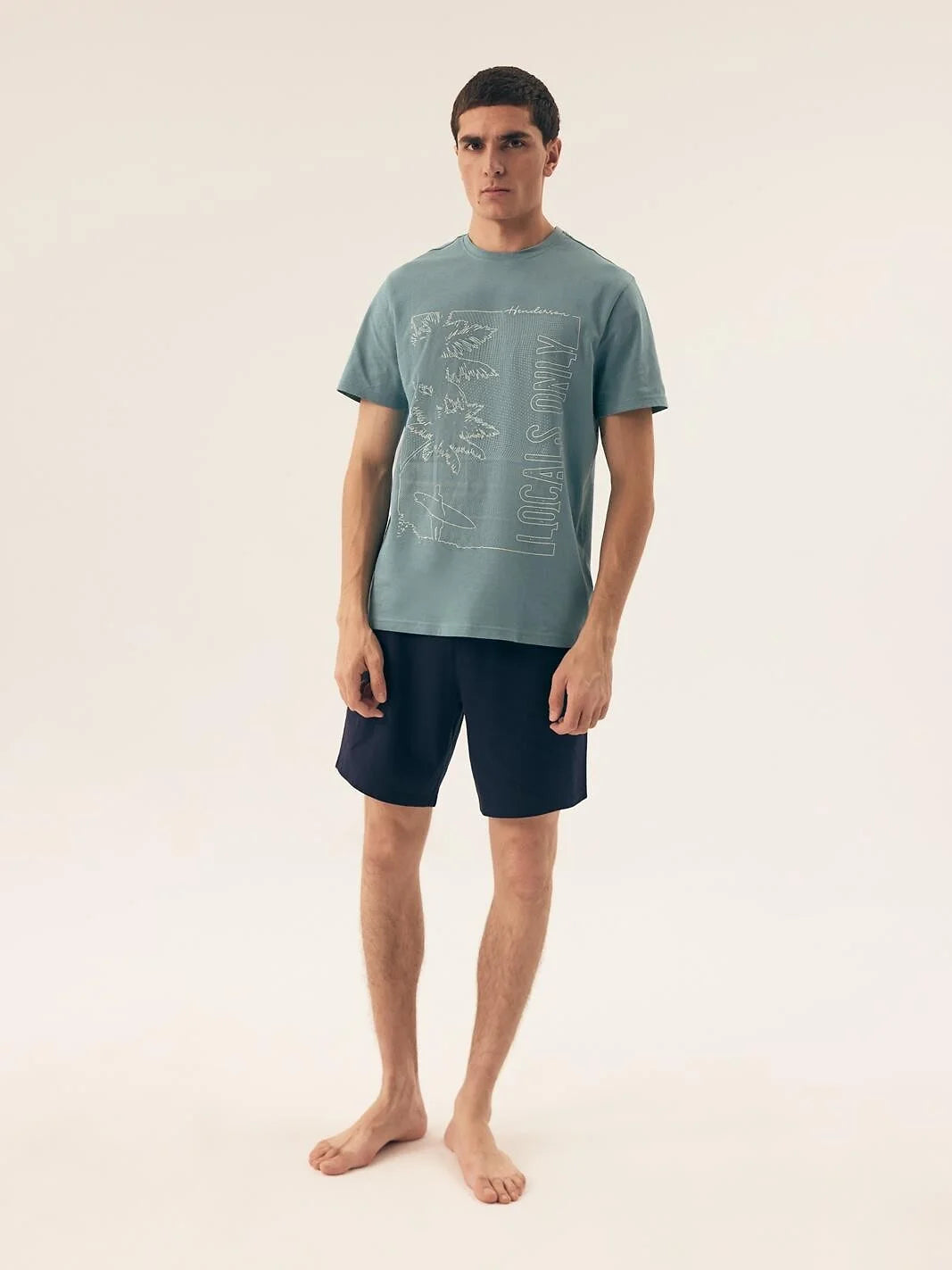 Pigiama corto in 100% cotone - core - surf
