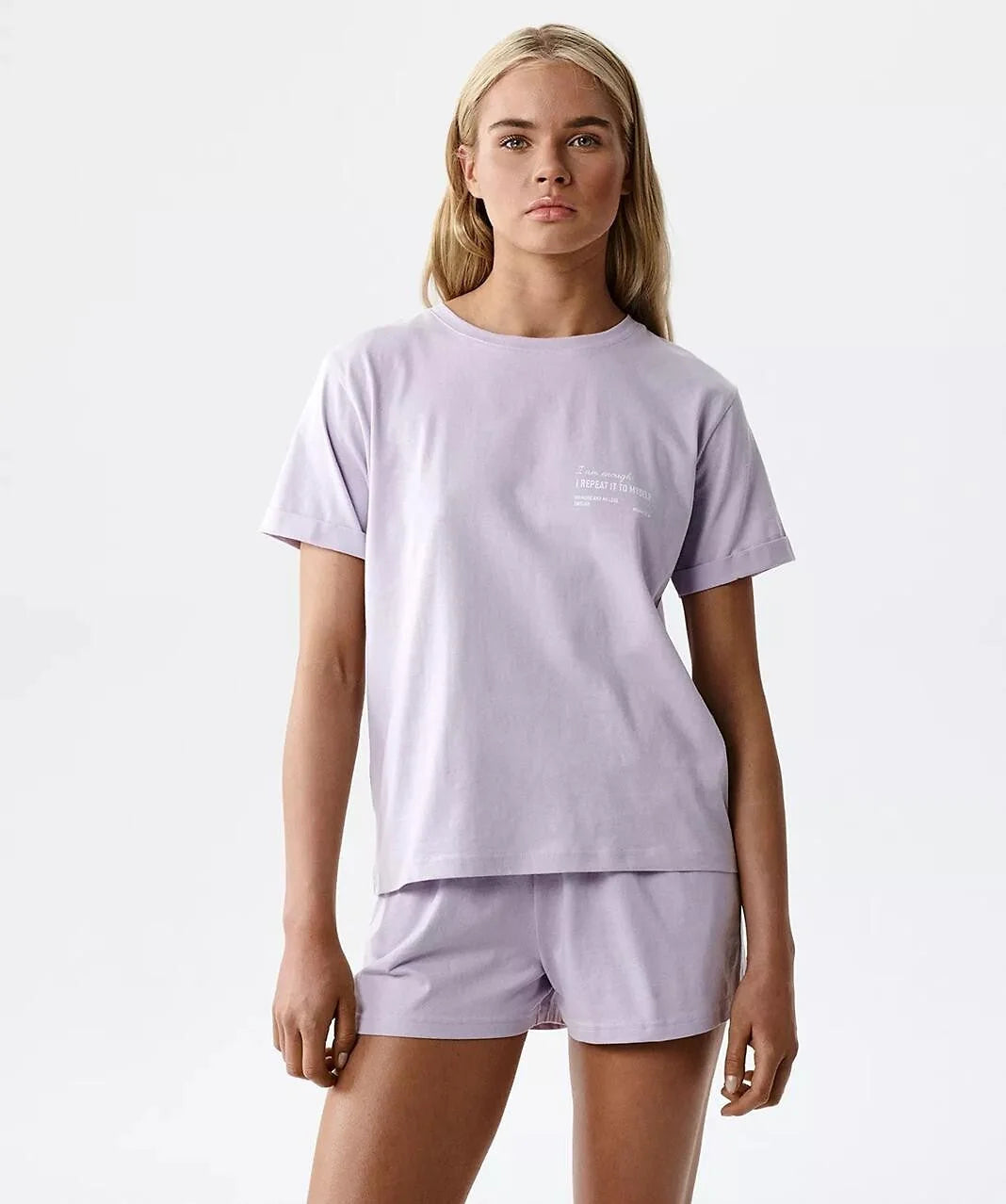 Nlp-506 - pigiama corto da donna in cotone 100%