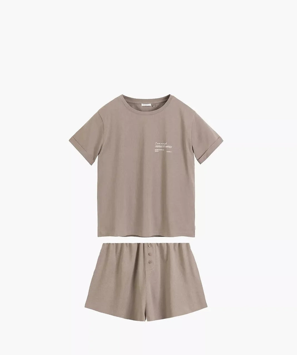 Nlp-506 - pigiama corto da donna in cotone 100%