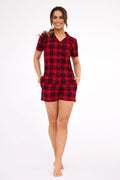 Pigiama corto da donna in cotone stile camicia | tracy 2
