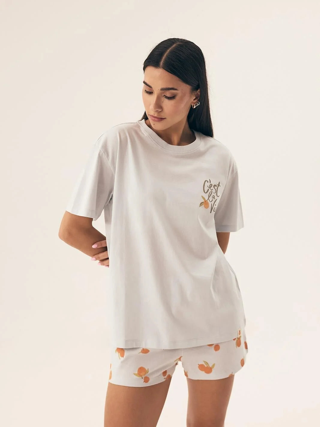Pigiama da donna in 100% cotone - naranja