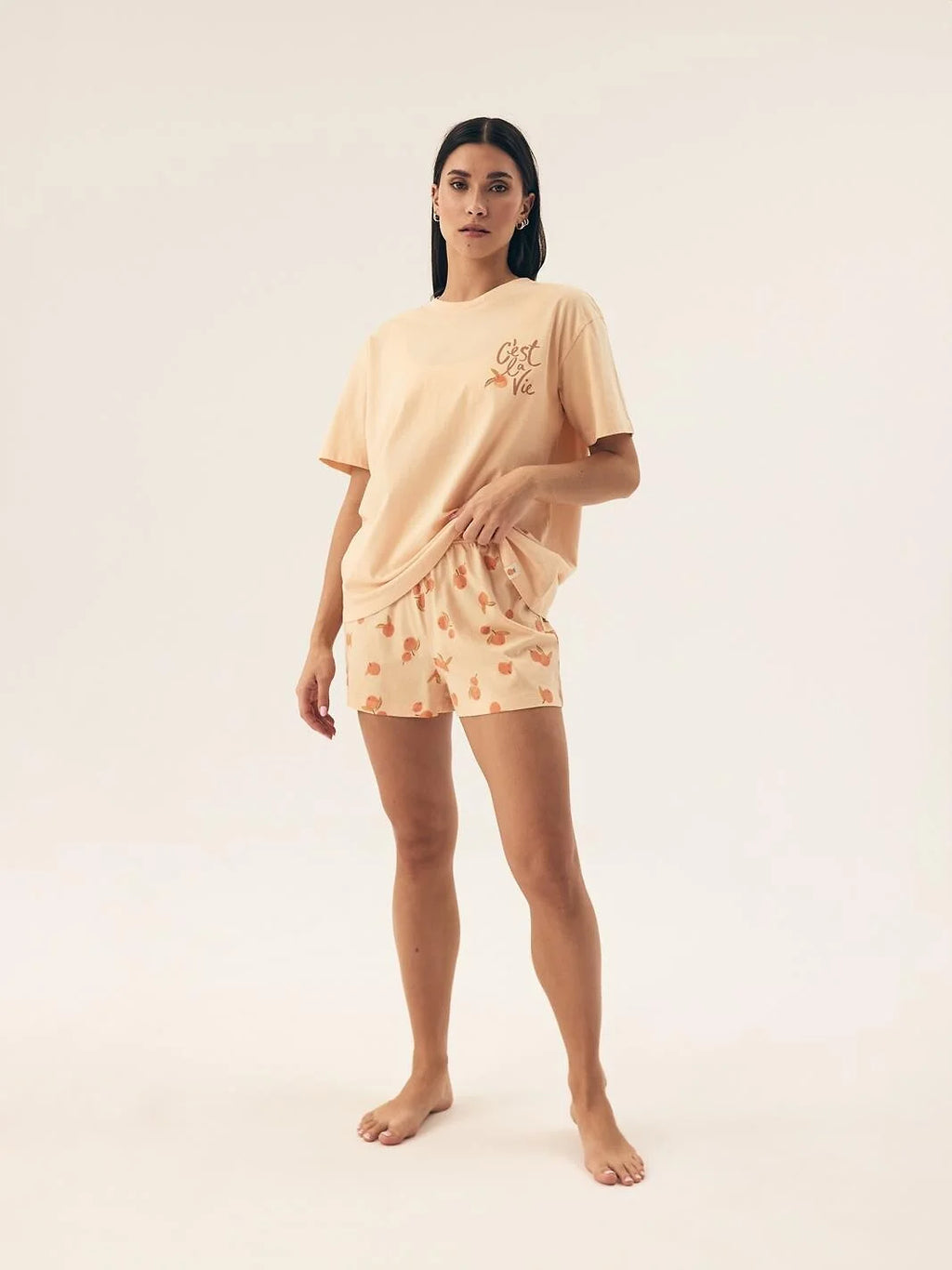 Pigiama da donna in 100% cotone - naranja