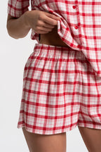 (pdd4700-015) pigiama da donna aperto in cotone flanellato