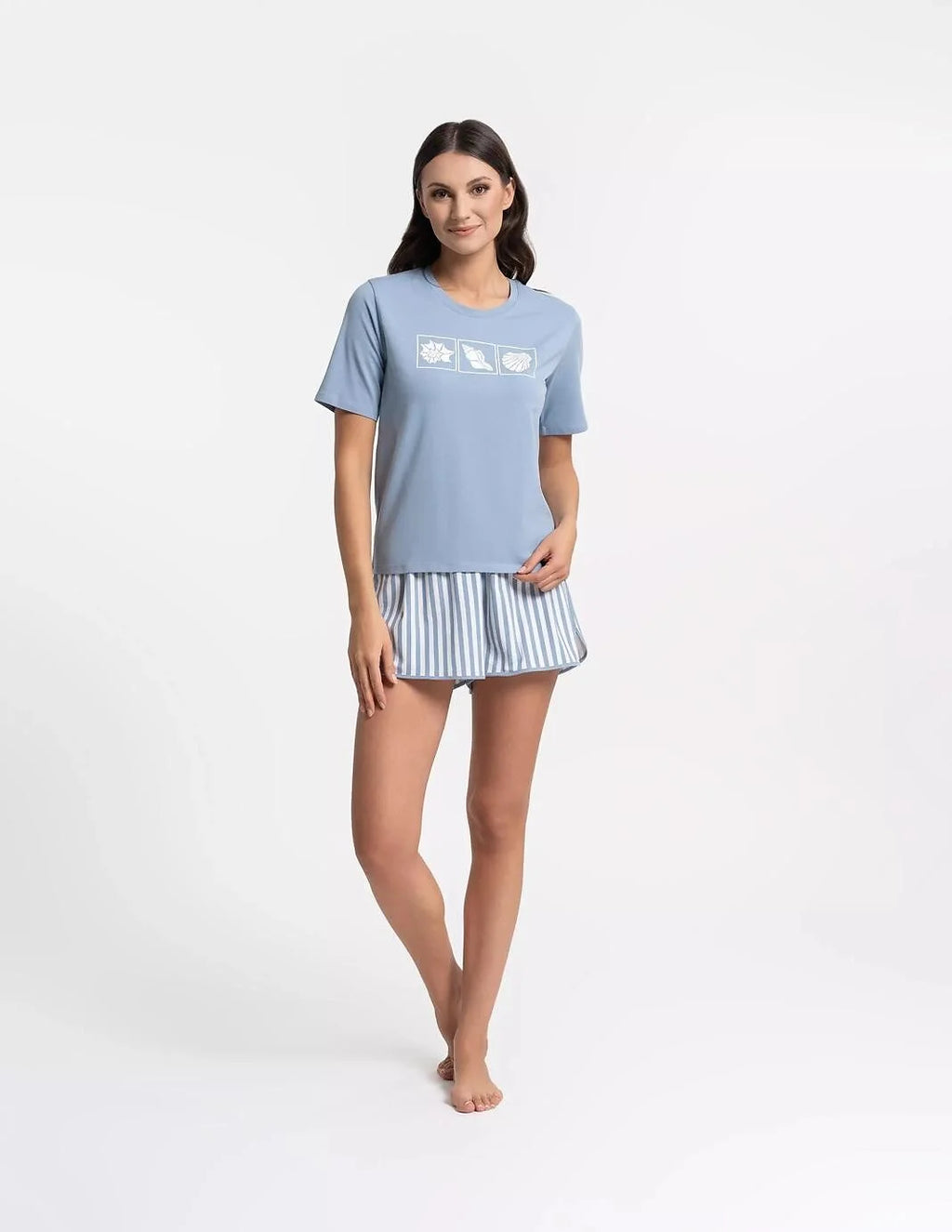 Pdd3900-021 - pigiama donna in cotone elasticizzato