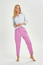 3446 - yolanda - pigiama donna lungo – eleganza e comfort