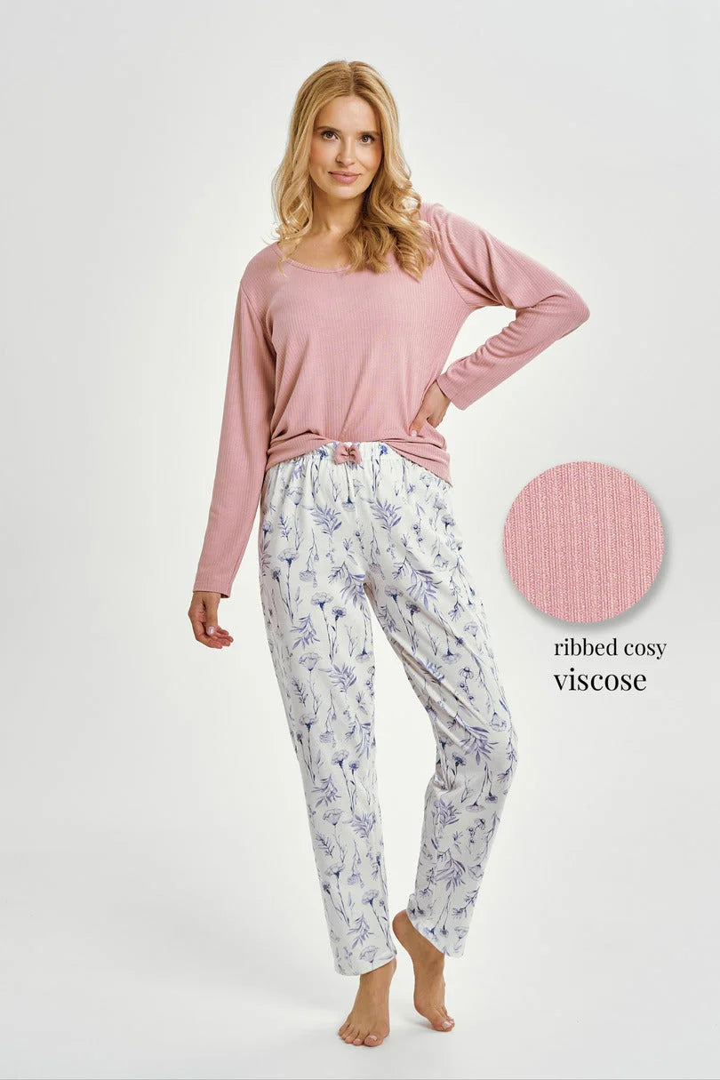 3456 - caroline - pigiama donna lungo da – morbidezza