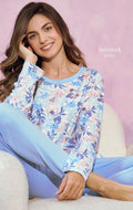 3237 - ginny - pigiama donna in puro cotone interlock