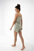 Thea - pigiama da donna top e shorts in cotone