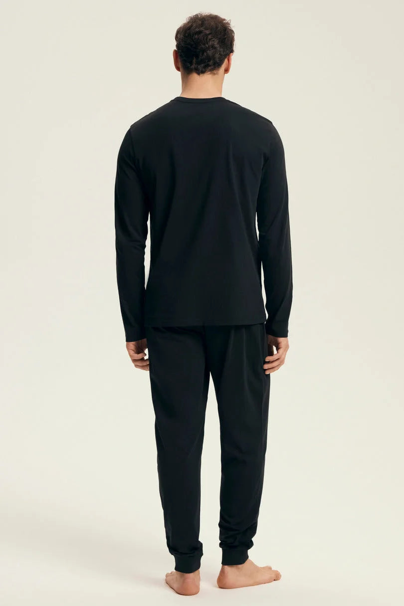 Pigiama uomo in cotone stile jogger con stampa futuristica