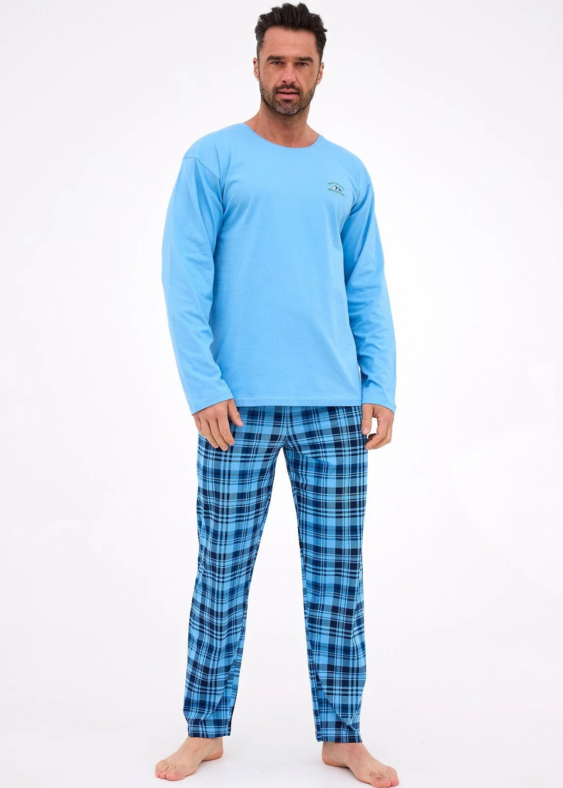 Ready | pigiama uomo in 100% cotone – maglia a maniche