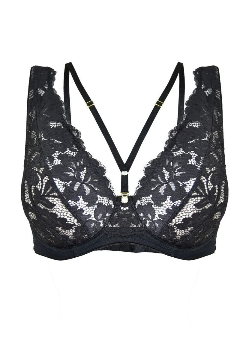 Reggiseno bralette in pizzo - jasmin - nero