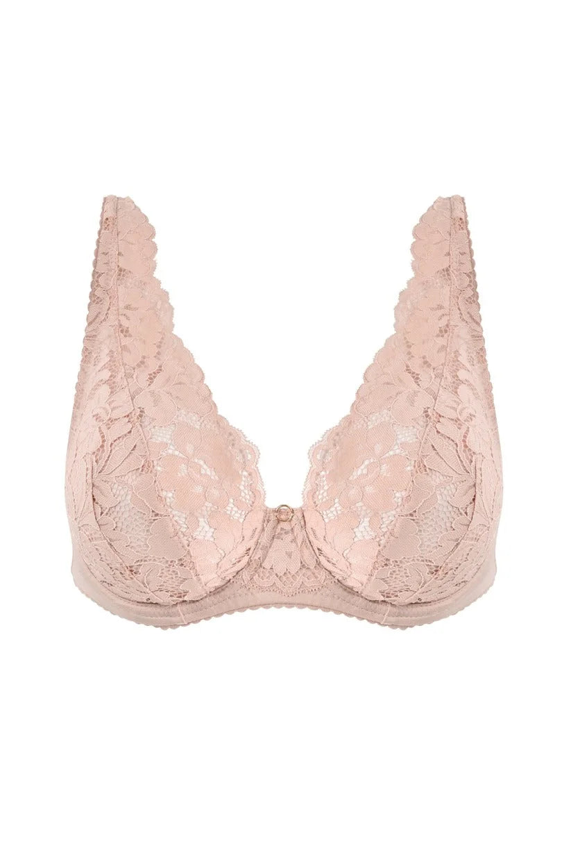 Reggiseno bralette in pizzo - jasmin - rosa cipria