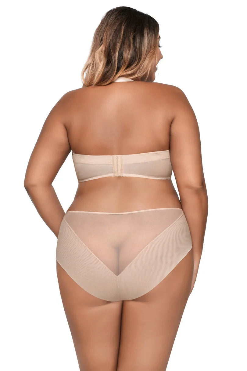 Reggiseno a fascia - athena - in coppe differenziate - beige