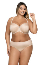 Reggiseno a fascia - athena - in coppe differenziate - beige