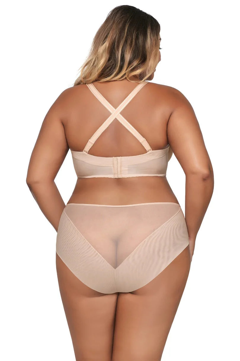 Reggiseno a fascia - athena - in coppe differenziate - nero
