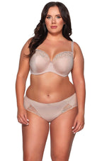 Reggiseno full cup in coppe differenziate - odette - beige