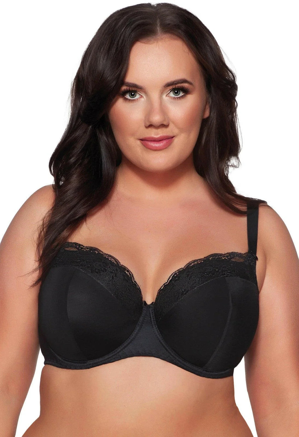 Reggiseno full cup in coppe differenziate - odette - nero
