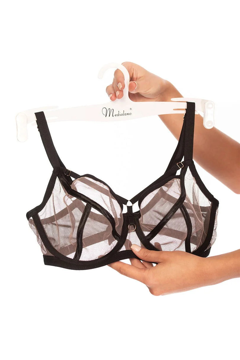 Reggiseno non imbottito coppe in doppio tulle - naked 19064