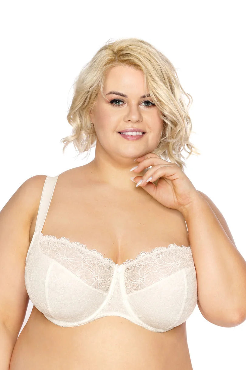 Reggiseno in pizzo - chantal maxi - ecru
