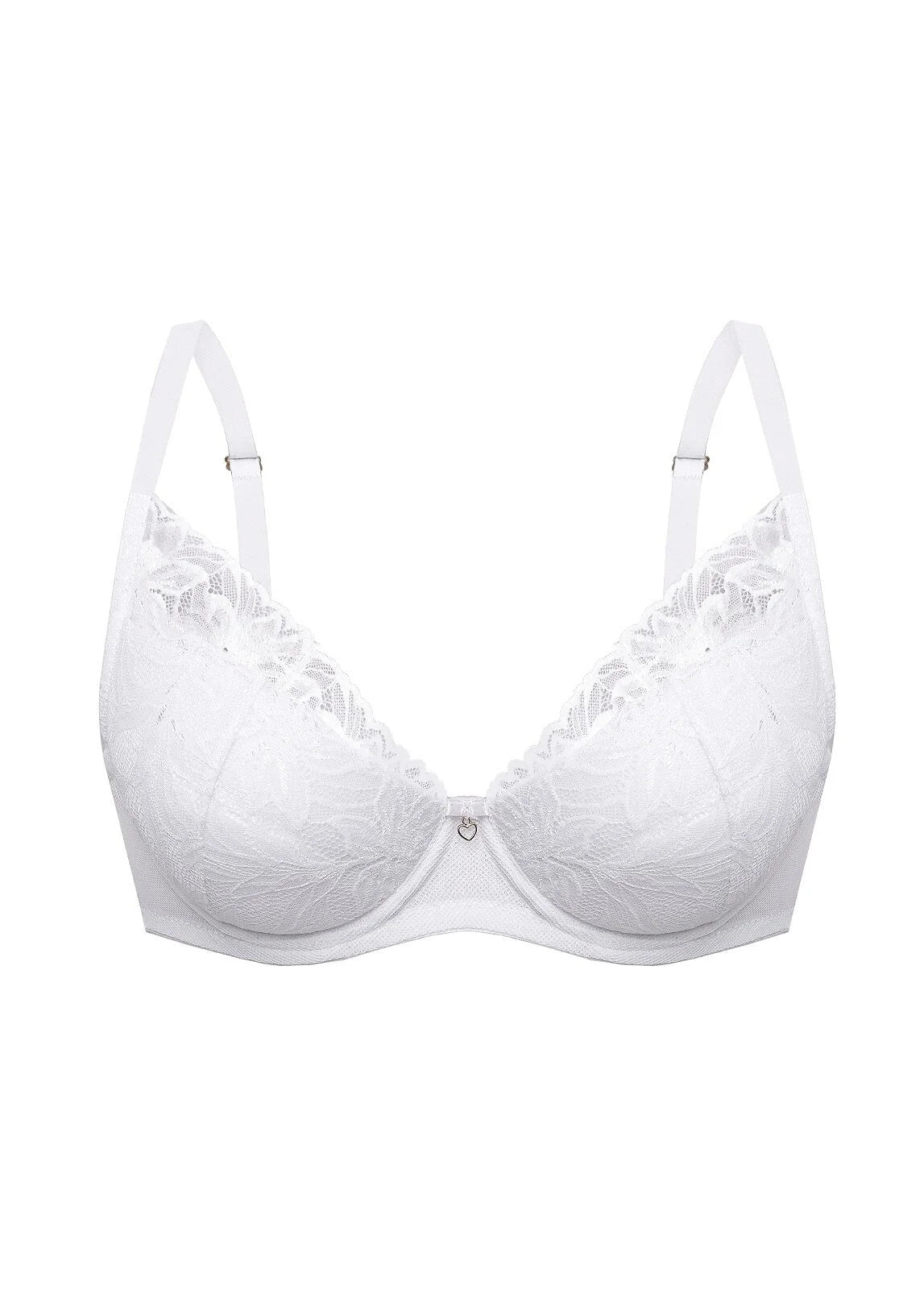 Reggiseno push-up in pizzo - laura - bianco