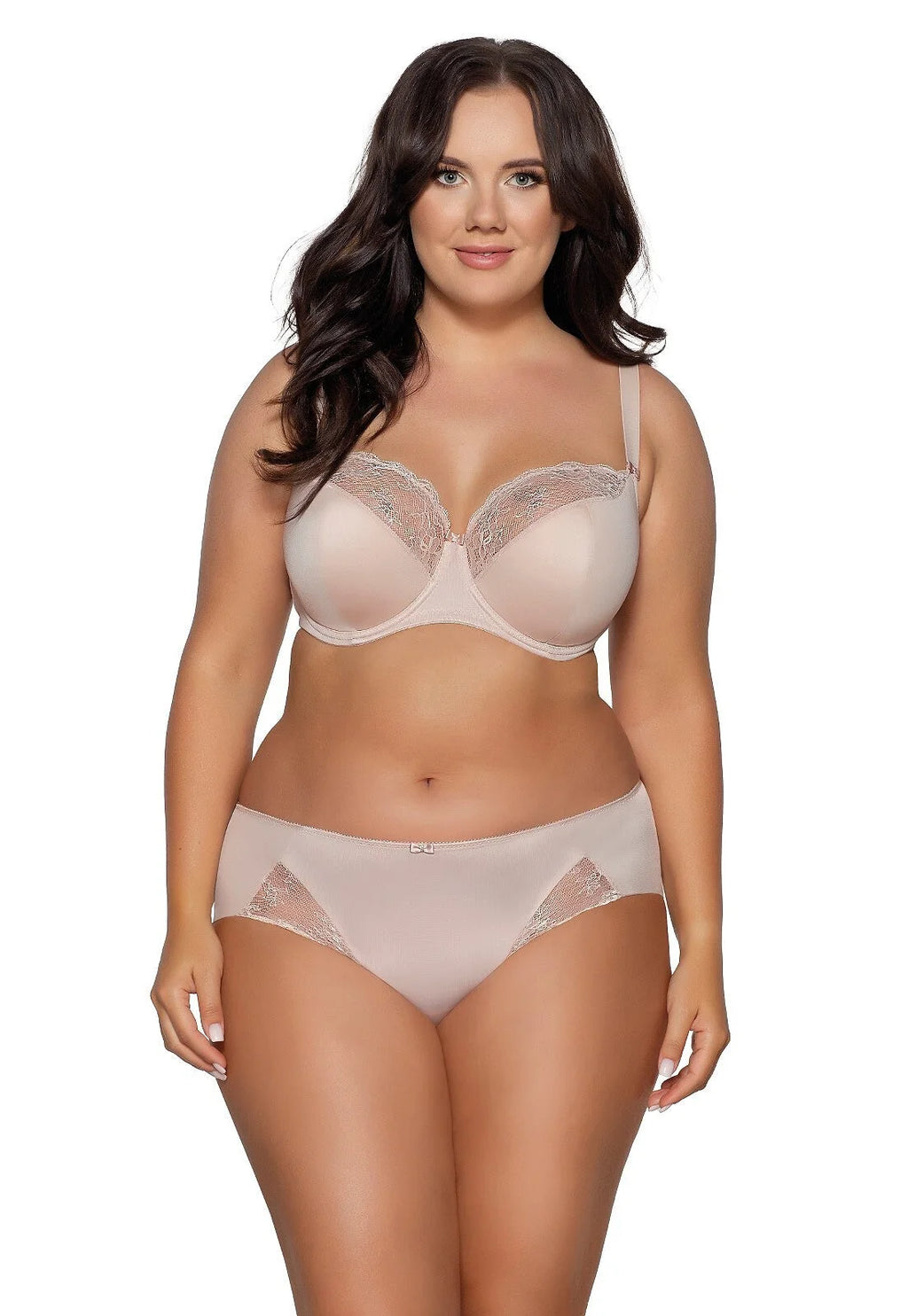 Reggiseno semi imbottito in microfibra e pizzo - mary jane
