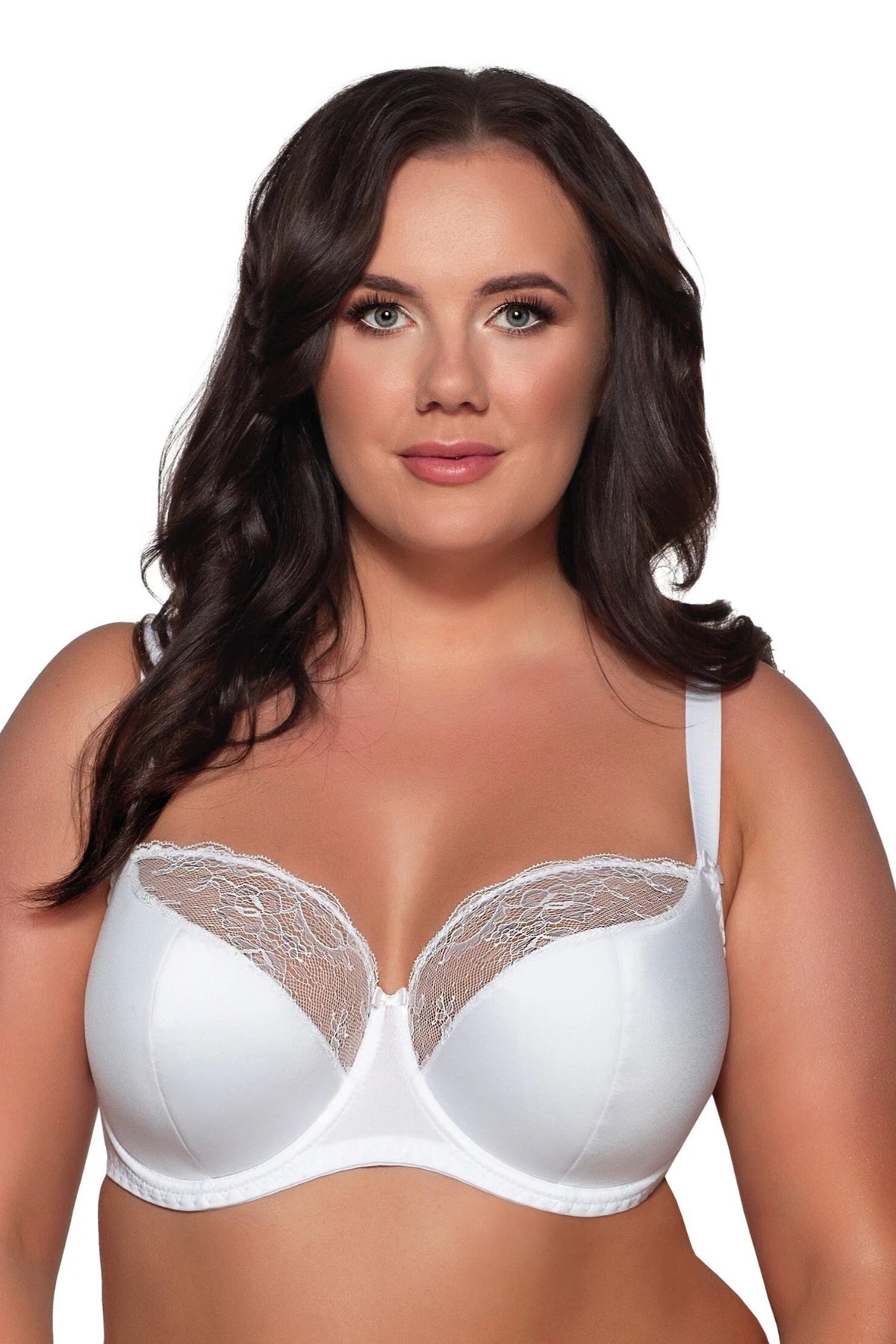 Reggiseno semi imbottito in microfibra e pizzo - mary jane