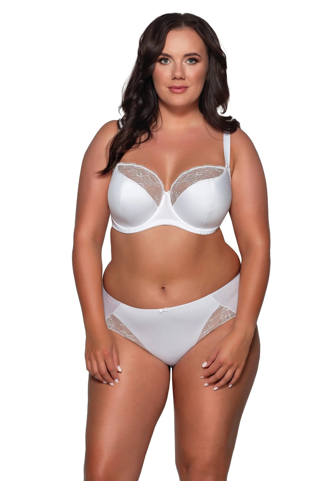 Reggiseno semi imbottito in microfibra e pizzo - mary jane