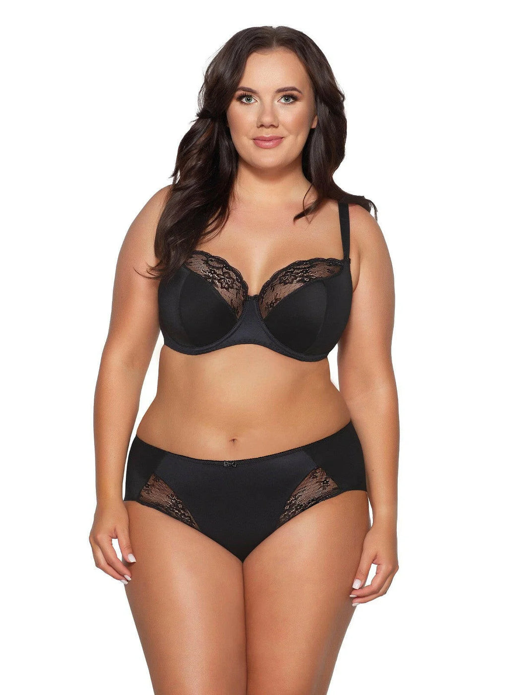 Reggiseno semi imbottito in microfibra e pizzo - mary jane
