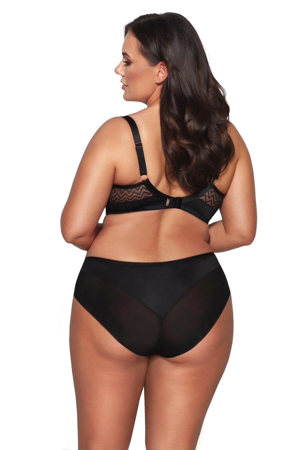 Reggiseno semi soft fantasia geometrica - grace - nero