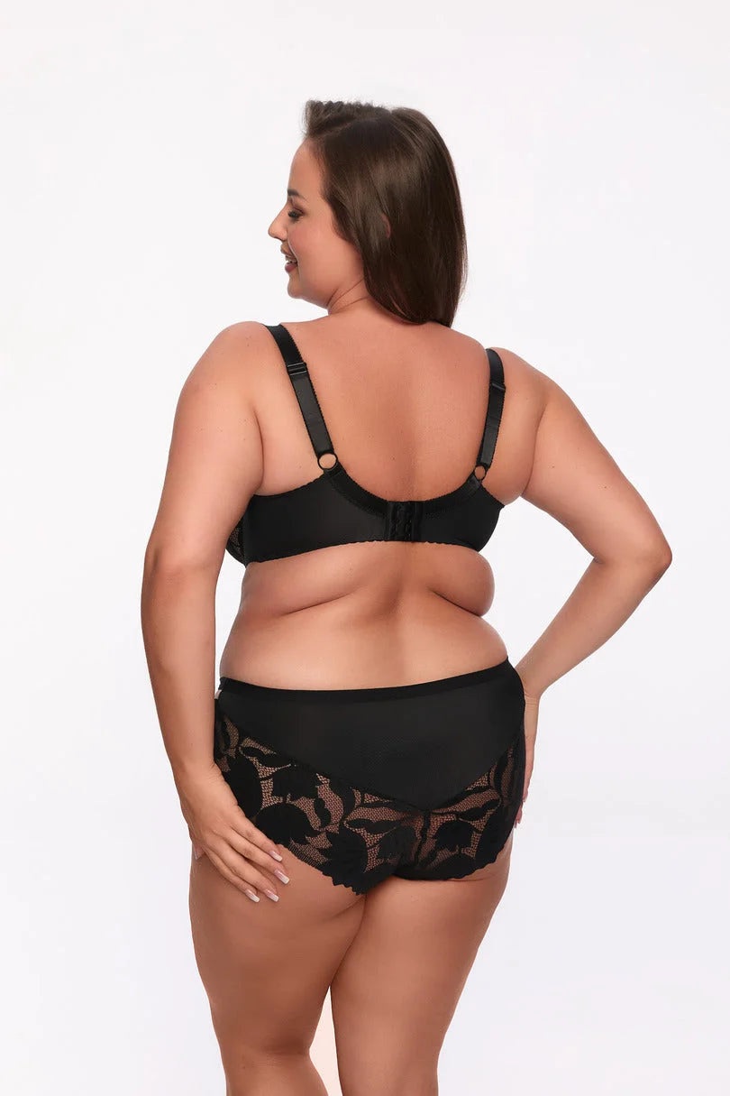 1134 - keto - reggiseno semi-soft maxi con ferretto - nero