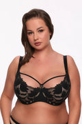 1134 - keto - reggiseno semi-soft maxi con ferretto - nero