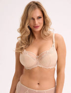 Reggiseno semi soft in pizzo - isla jessia - beige